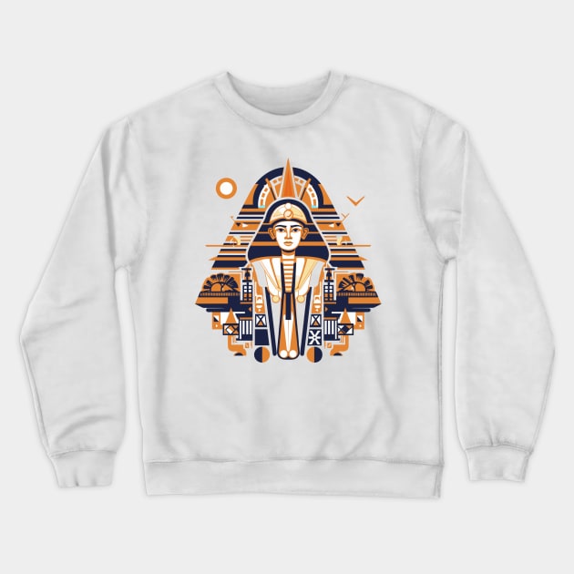Ancient Egyptian Art: Pyramids, Ankh, and Mythic Majesty Crewneck Sweatshirt by FK